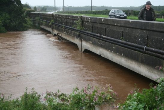Just inches from the bridge at Tobermore Bridge
